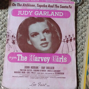 Judy Garland mgm's The Harvey Girls sheet music 1934